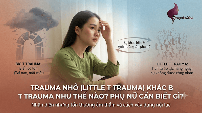 Trauma nhỏ (little t trauma) khác Big T trauma như thế nào? Phụ nữ cần biết gì?